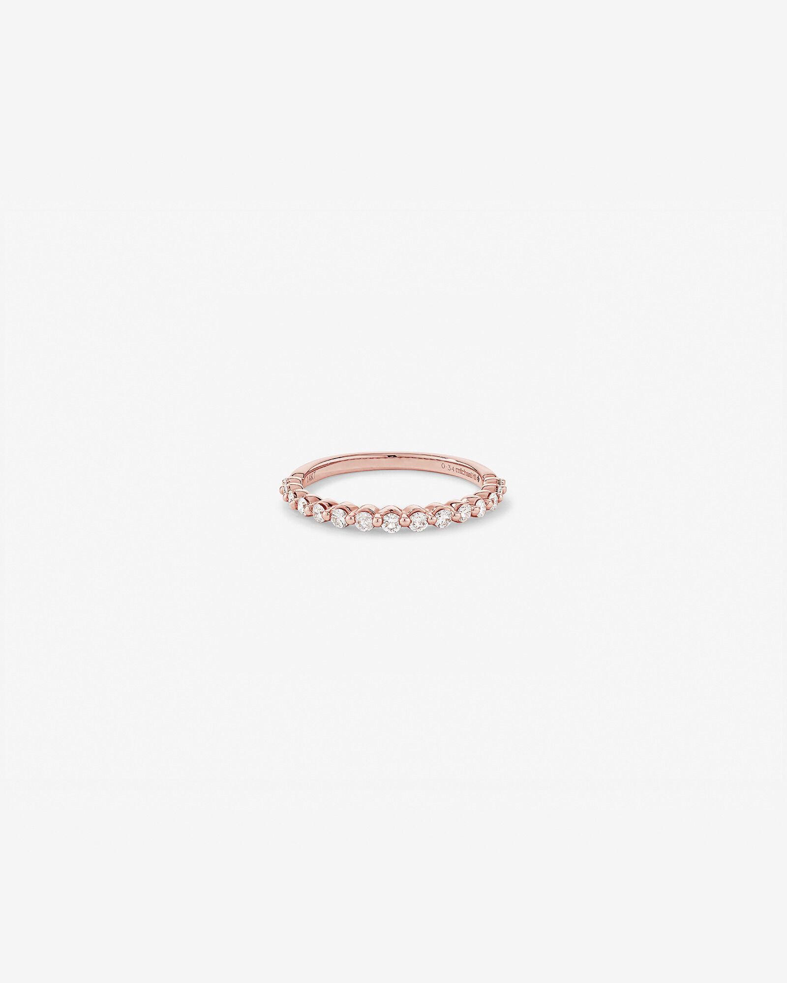 Wedding Ring with 0.34 Carat TW of Diamonds in 14kt Rose Gold