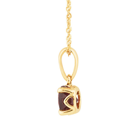 Pendant with Rhodolite Garnet in 10kt Yellow Gold Pendant with Rhodolite Garnet in 10kt Yellow Gold
