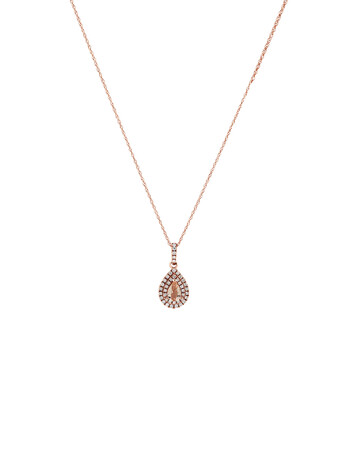 Sir Michael Hill Designer Fashion Pendant with Morganite & 0.20 Carat TW of Diamonds in 10kt Rose Gold Sir Michael Hill Designer Fashion Pendant with Morganite & 0.20 Carat TW of Diamonds in 10kt Rose Gold