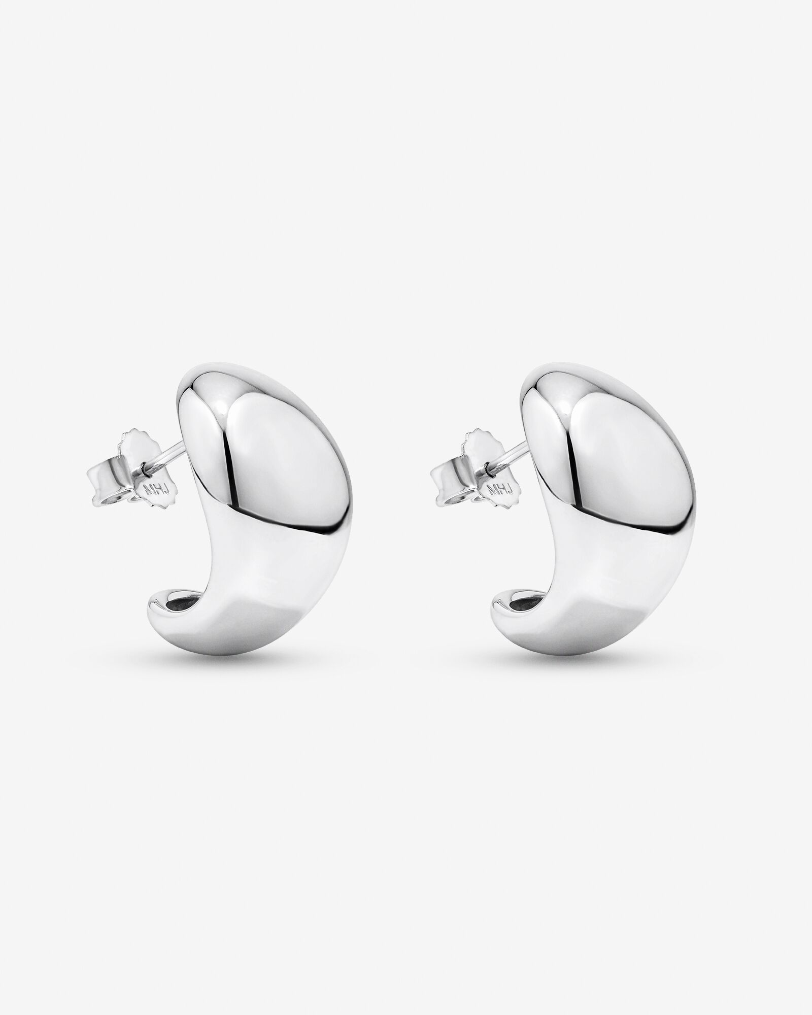 Polished Bold Dome Stud Earrings in Sterling Silver