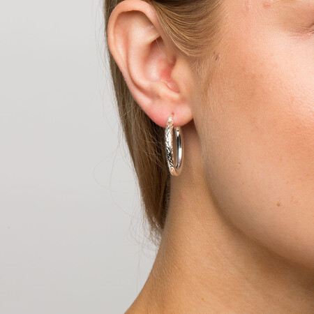 Hoop Earrings in Sterling Silver Hoop Earrings in Sterling Silver