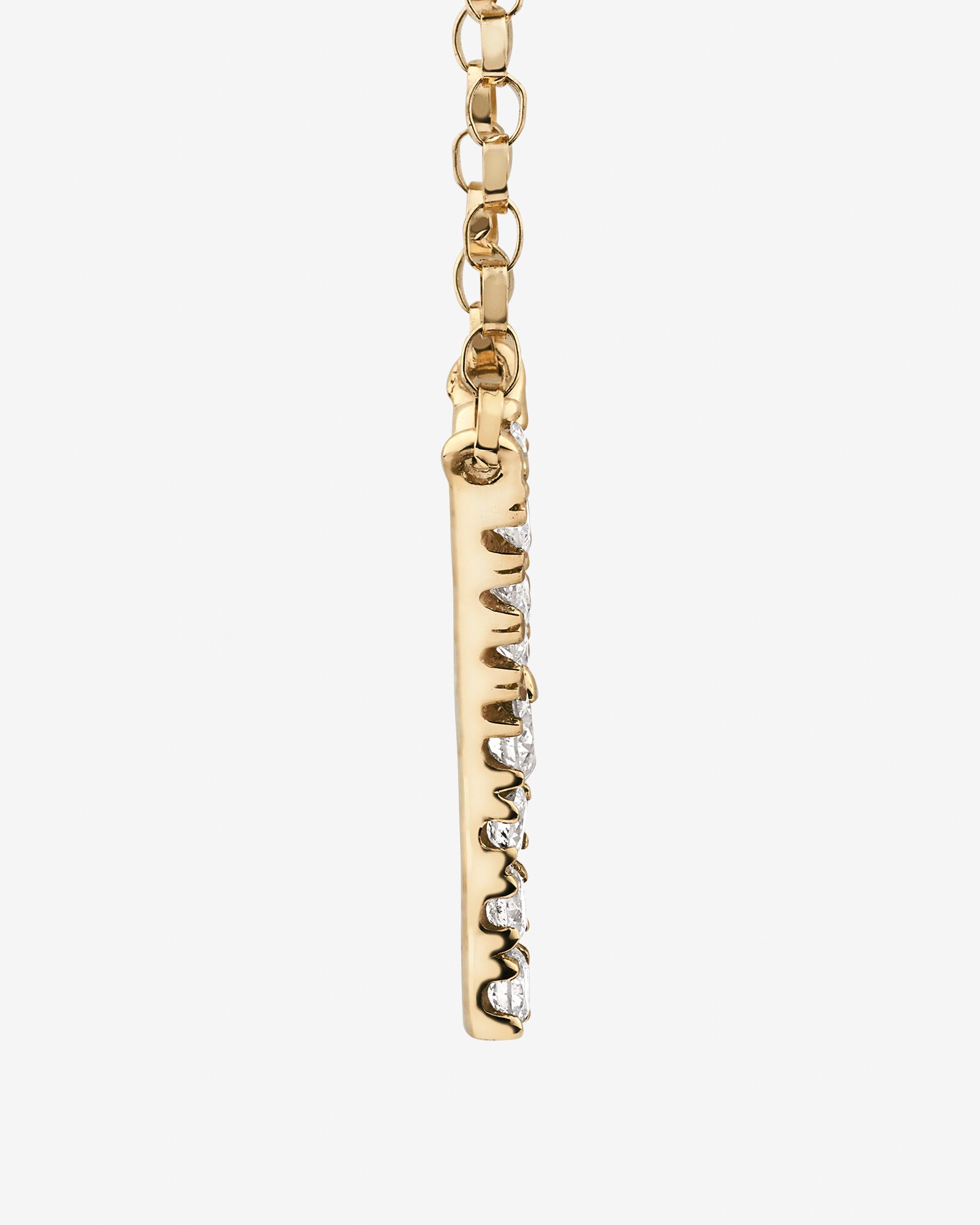 Collier à initiale « Y » en or jaune 10 K à diamants totalisant 0,10 ct