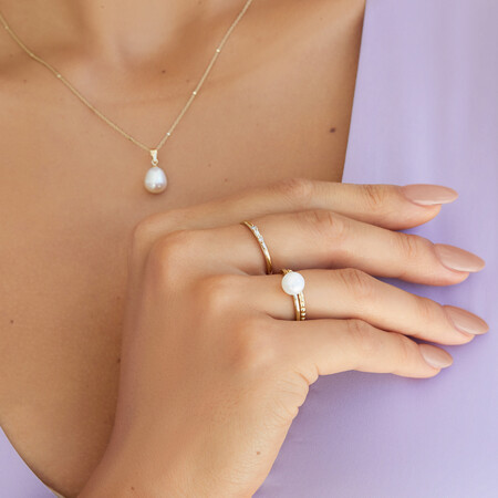 Stacker Ring with Diamonds in 10kt Yellow Gold Stacker Ring with Diamonds in 10kt Yellow Gold