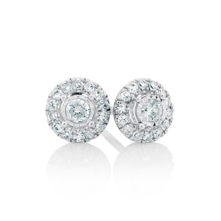 Stud Earrings with 1/4 Carat TW of Diamonds in 10kt White Gold Stud Earrings with 1/4 Carat TW of Diamonds in 10kt White Gold