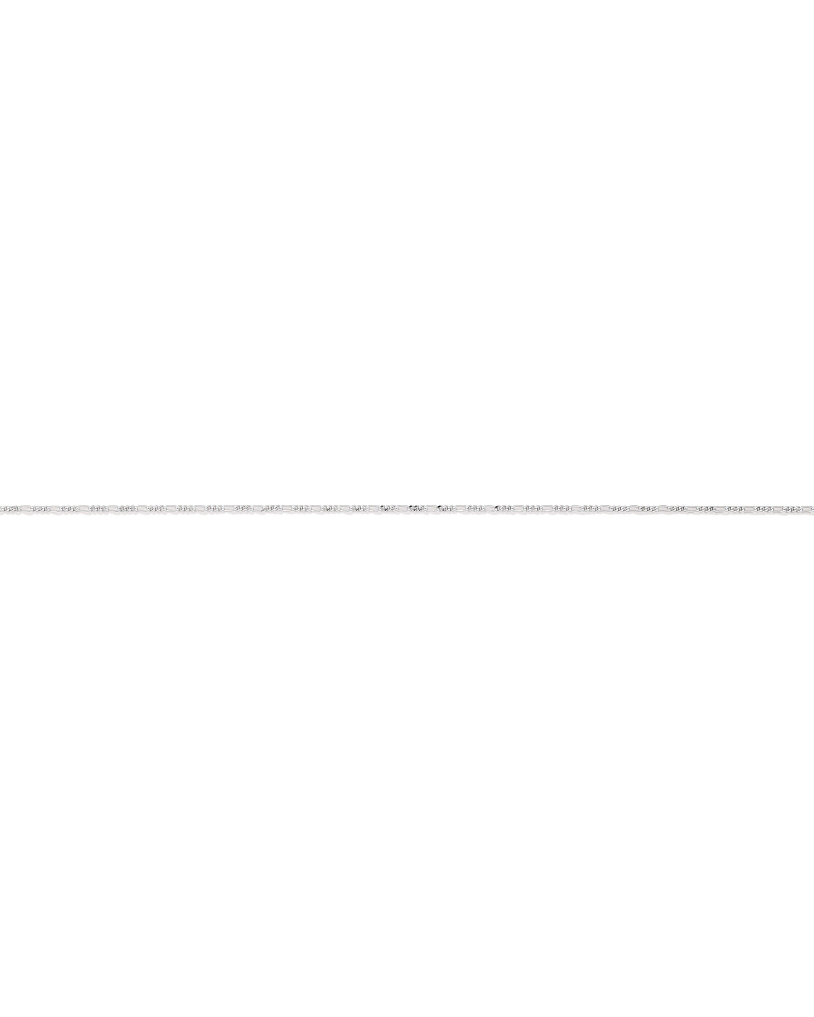 50cm (20") 1.6mm Width Figaro Chain Necklace in Sterling Silver