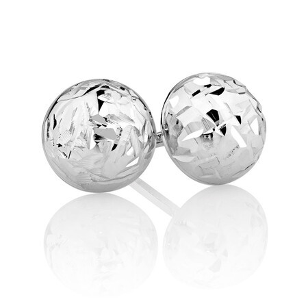 7mm Stud Earrings in 10kt White Gold 7mm Stud Earrings in 10kt White Gold