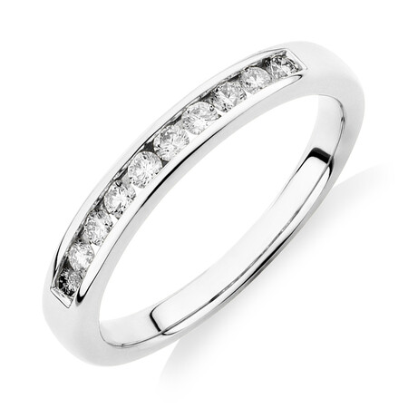 Evermore Wedding Band with 0.25 Carat TW of Diamonds in 18kt White Gold Evermore Wedding Band with 0.25 Carat TW of Diamonds in 18kt White Gold