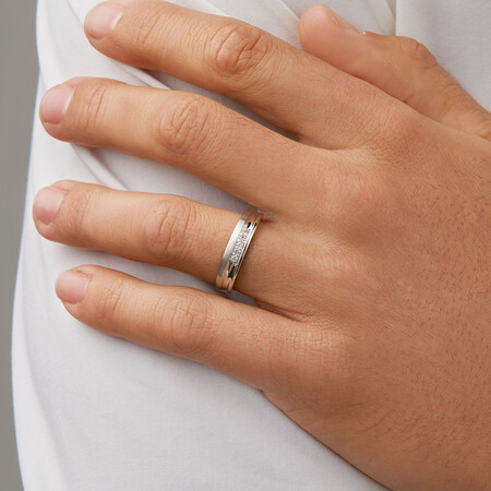 Ring with 0.10 Carat TW of Diamonds in 10kt White Gold Ring with 0.10 Carat TW of Diamonds in 10kt White Gold