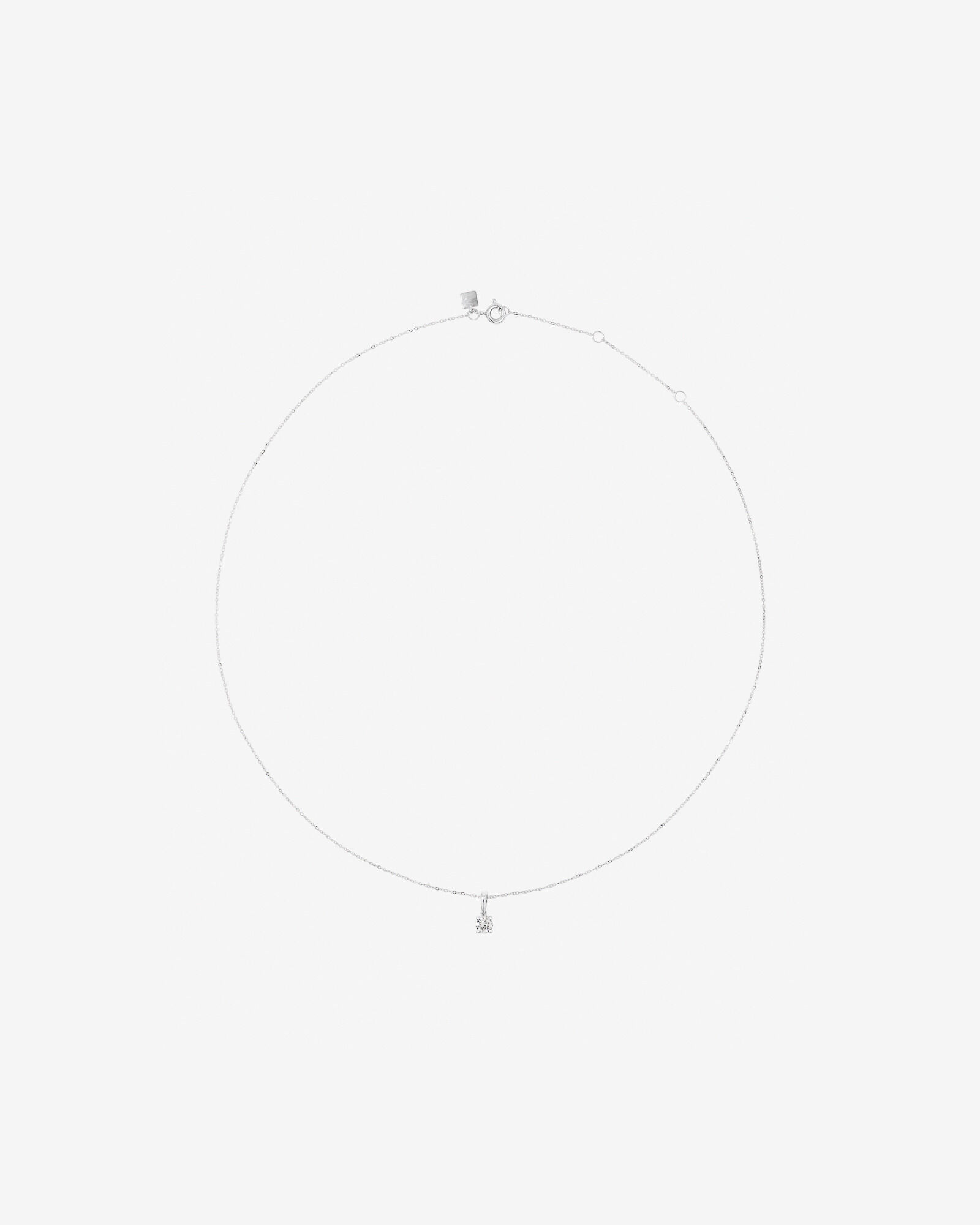 0.30 Carat TW Round Brillaint Laboratory -Grown Diamond Solitaire Pendant Necklace in 10kt White Gold