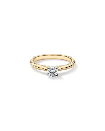 Certified Solitaire Engagement Ring with a 0.34 Carat TW Diamond in 14kt Yellow & White Gold Certified Solitaire Engagement Ring with a 0.34 Carat TW Diamond in 14kt Yellow & White Gold
