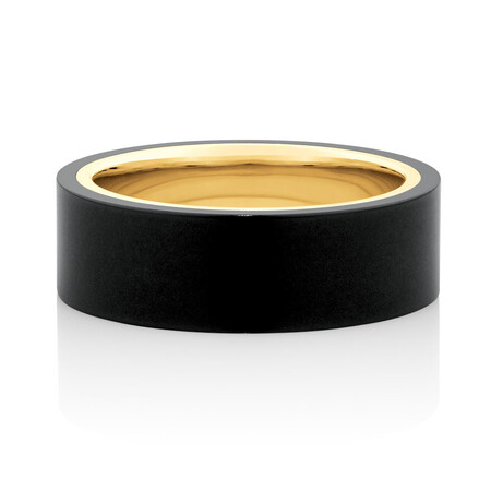 Ring in Black Titanium & 10kt Yellow Gold Ring in Black Titanium & 10kt Yellow Gold