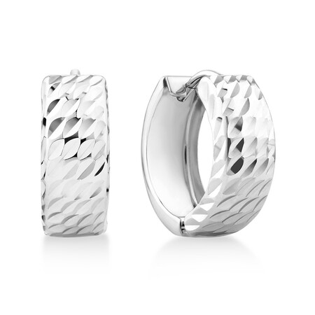 Hoop Earrings in 10kt White Gold Hoop Earrings in 10kt White Gold