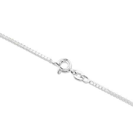 45cm (18") 1mm-1.5mm Width Box Chain in Sterling Silver 45cm (18") 1mm-1.5mm Width Box Chain in Sterling Silver