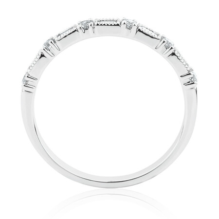 Evermore Wedding Band with 1/5 Carat TW of Diamonds in 10kt White Gold Evermore Wedding Band with 1/5 Carat TW of Diamonds in 10kt White Gold