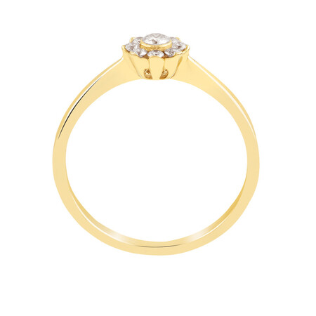 Promise Ring with 0.20 Carat TW of Diamonds in 10kt Yellow Gold Promise Ring with 0.20 Carat TW of Diamonds in 10kt Yellow Gold