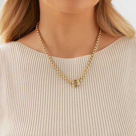 45cm (18") Hollow Rolo Chain in 10kt Yellow Gold 45cm (18") Hollow Rolo Chain in 10kt Yellow Gold