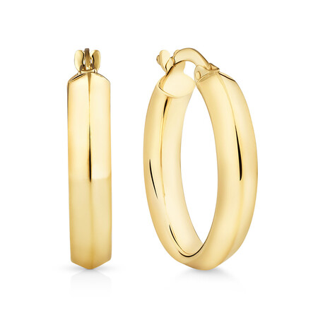 15mm Polished Hoop Earrings In 10kt Yellow Gold 15mm Polished Hoop Earrings In 10kt Yellow Gold