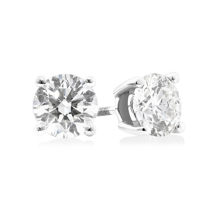 Laboratory-Created 1.40 Carat Stud Earrings in 14ct White Gold Laboratory-Created 1.40 Carat Stud Earrings in 14ct White Gold