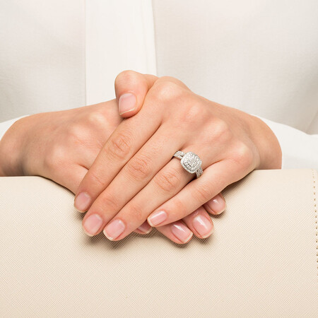 Bridal Set with 1 Carat TW of Diamonds in 14kt White Gold Bridal Set with 1 Carat TW of Diamonds in 14kt White Gold