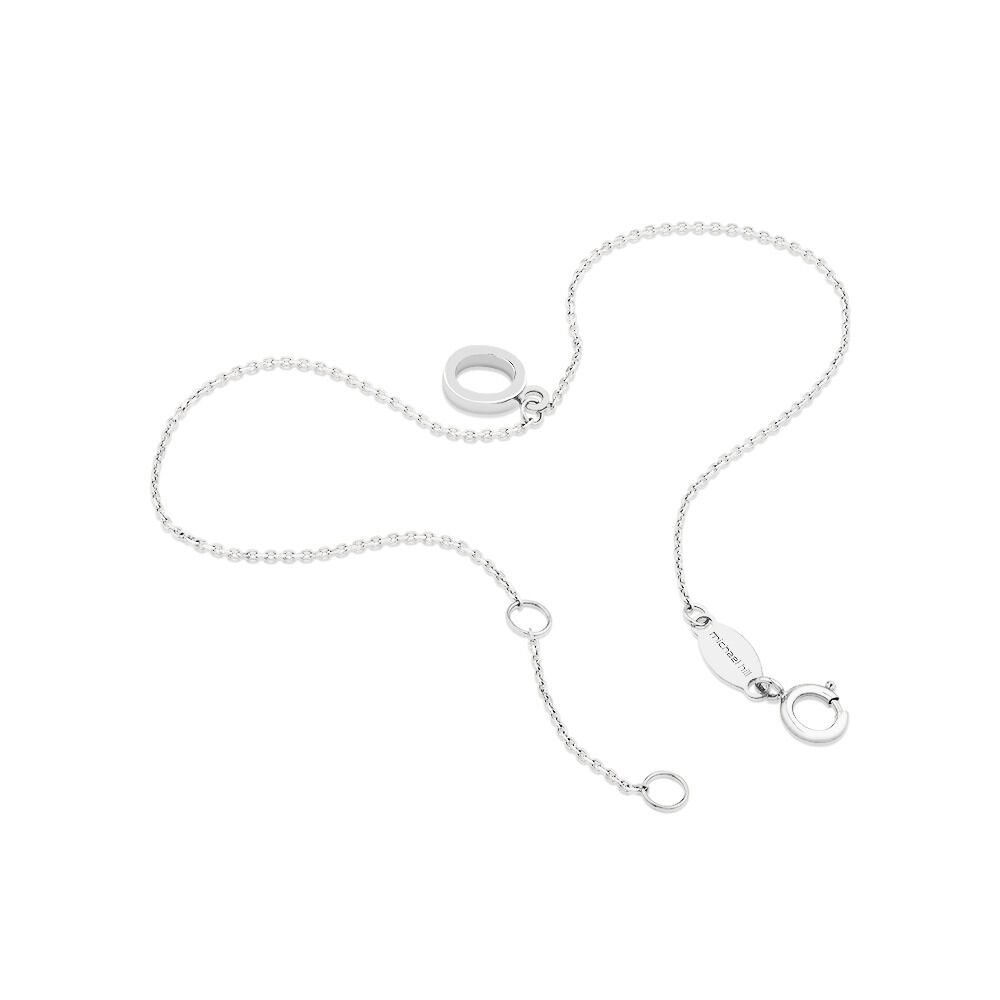 19cm (7.5") O Initial Bracelet in Sterling Silver