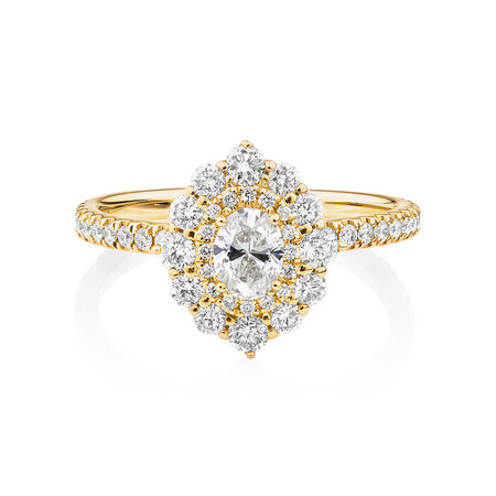 Sir Michael Hill Designer Oval Engagement Ring with 0.92 Carat TW Diamonds in 18kt Yellow Gold Sir Michael Hill Designer Oval Engagement Ring with 0.92 Carat TW Diamonds in 18kt Yellow Gold