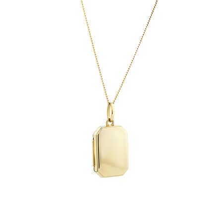 Octagonal Locket Pendant in 10kt Yellow Gold Octagonal Locket Pendant in 10kt Yellow Gold