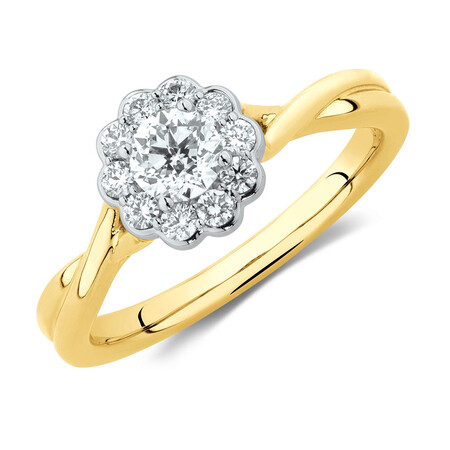 Southern Star Engagement Ring with 1/2 Carat TW of Diamonds in 14kt Yellow & White Gold Southern Star Engagement Ring with 1/2 Carat TW of Diamonds in 14kt Yellow & White Gold