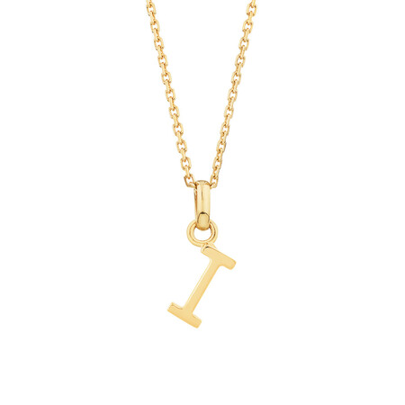 "I" Initial Pendant with Chain in 10kt Yellow Gold "I" Initial Pendant with Chain in 10kt Yellow Gold