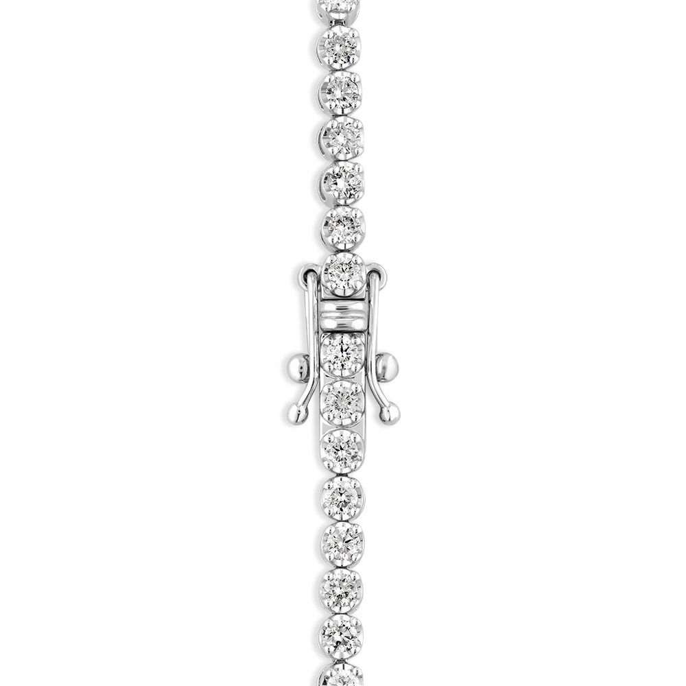 Carat TW Laboratory-Grown Diamond Tennis Bracelet set in 10kt White Gold