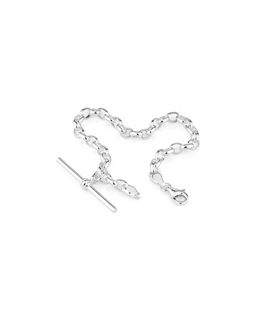 19cm (7.5") Belcher Fob Bracelet in Sterling Silver 19cm (7.5") Belcher Fob Bracelet in Sterling Silver