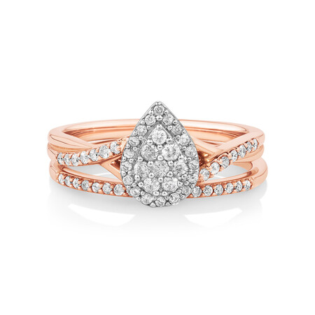 Evermore Bridal Set with 0.38 Carat TW of Diamonds in 10kt Rose & White Gold Evermore Bridal Set with 0.38 Carat TW of Diamonds in 10kt Rose & White Gold