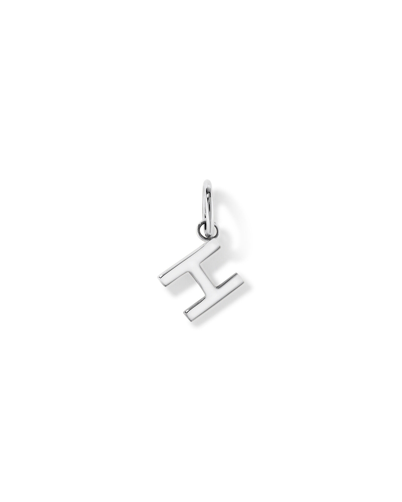 Letter H Initial Pendant in Sterling Silver