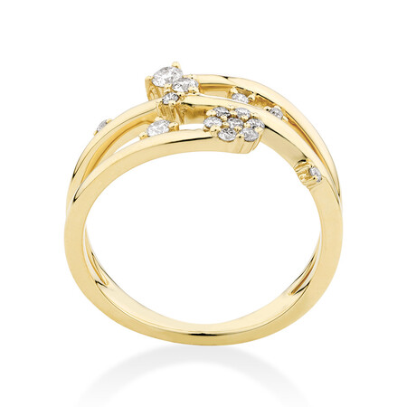 Scatter Ring with 0.25 Carat TW of Diamonds in 10kt Yellow Gold Scatter Ring with 0.25 Carat TW of Diamonds in 10kt Yellow Gold