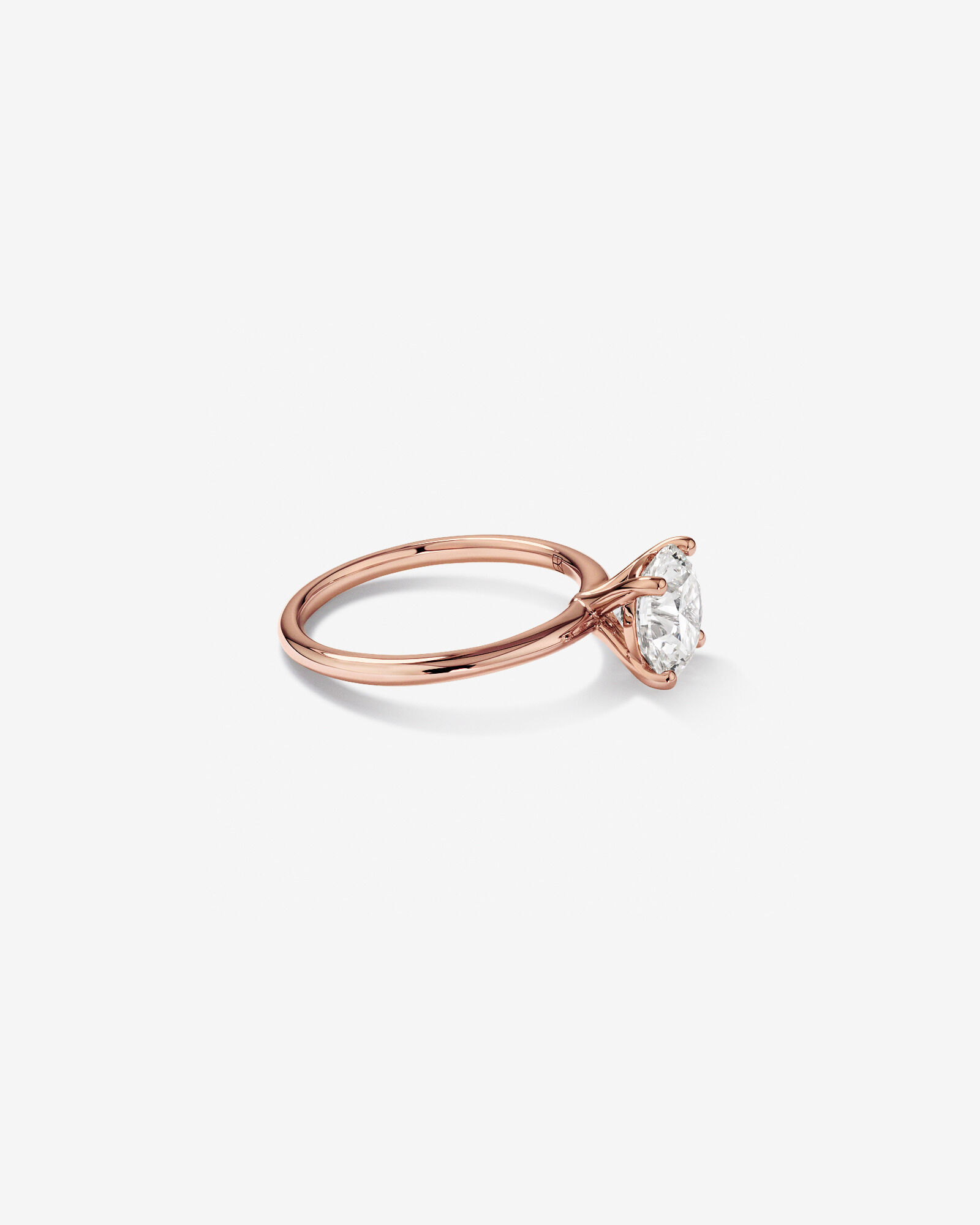 2 Carat TW Round Brilliant Laboratory-Grown Diamond Solitaire Engagement Ring in 14kt Rose Gold