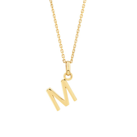 M Initial Pendant in 10kt Yellow Gold M Initial Pendant in 10kt Yellow Gold