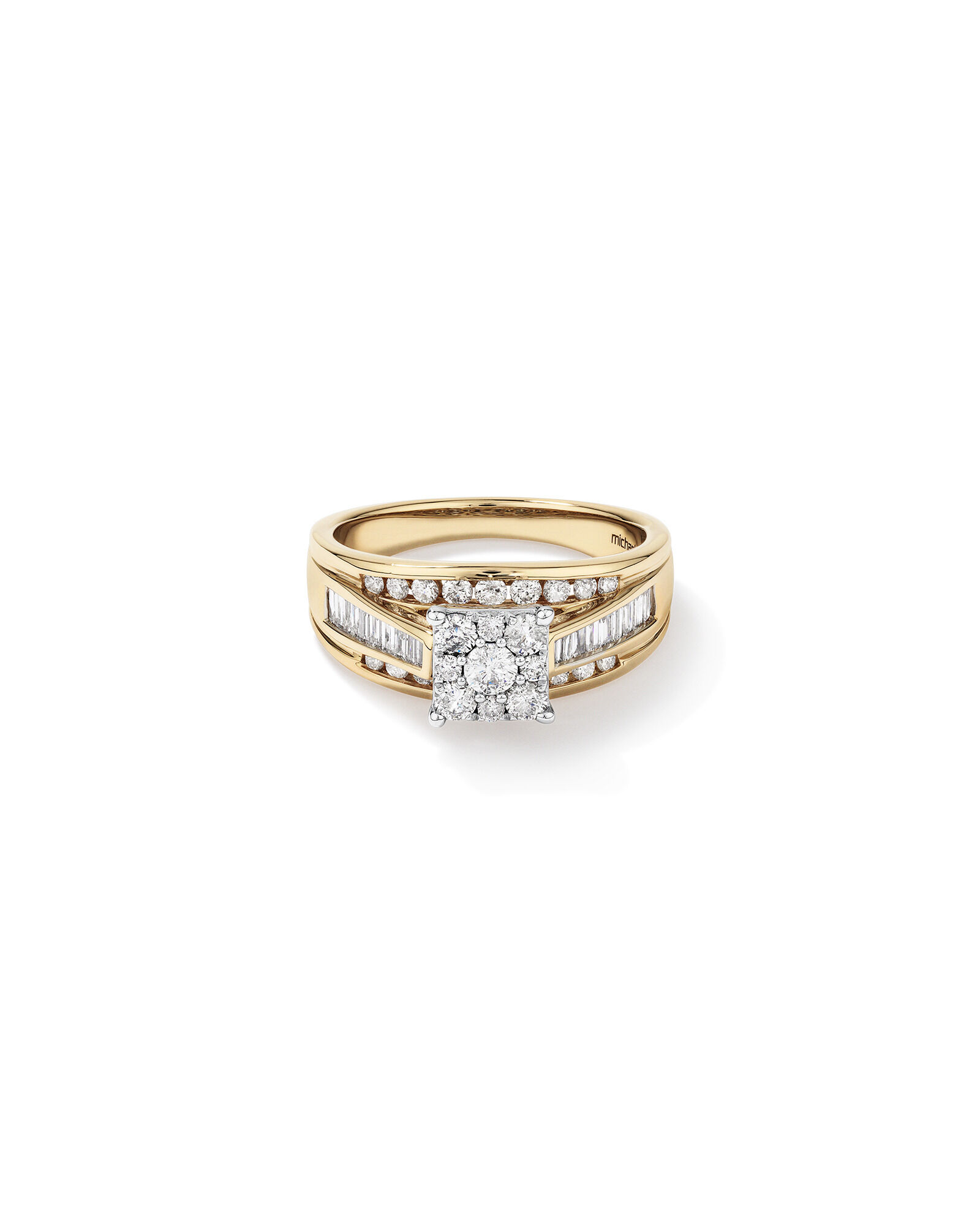 Gold diamond ring for ladies store