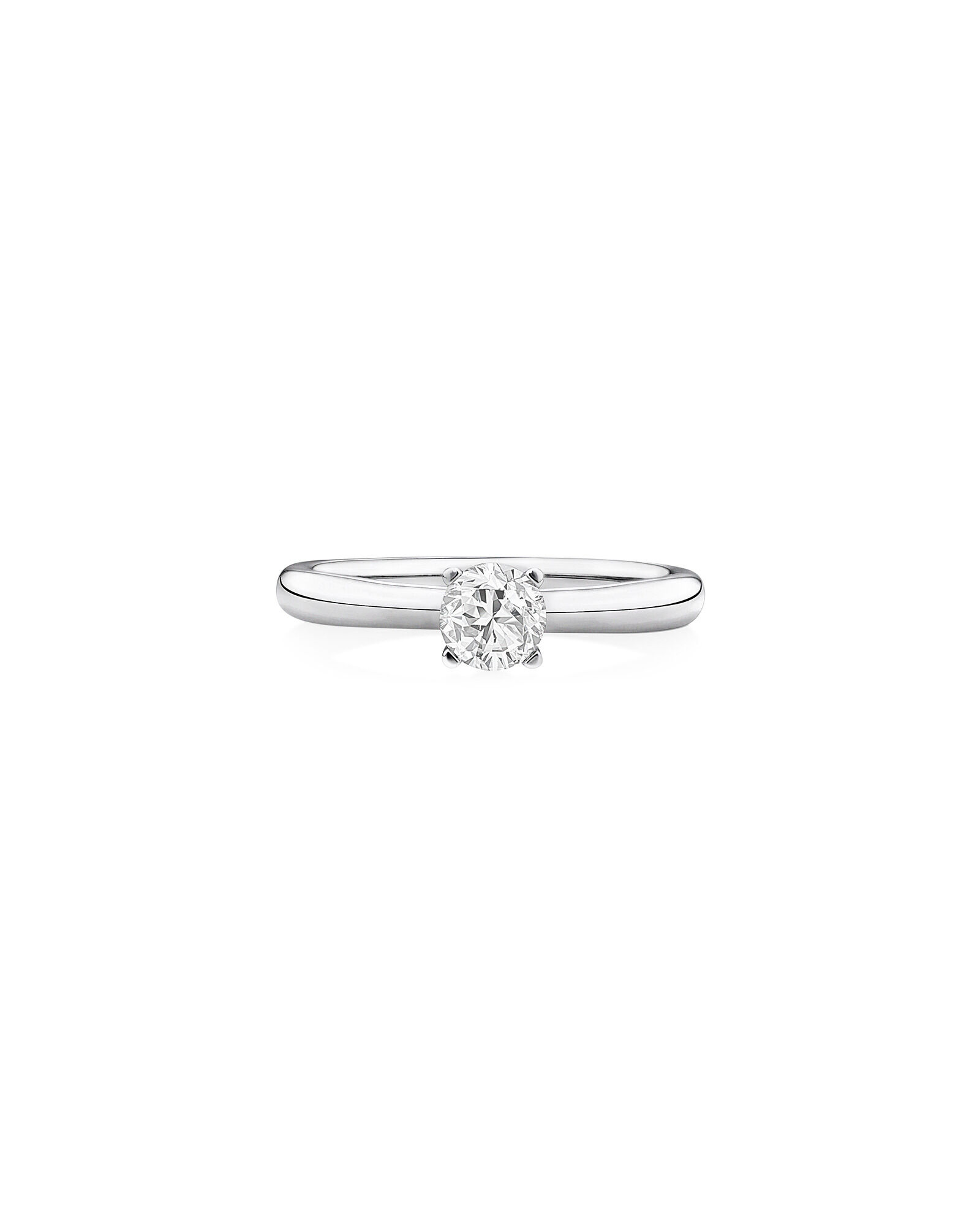 Solitaire Engagement Ring with Carat TW of Diamonds in 14kt White Gold