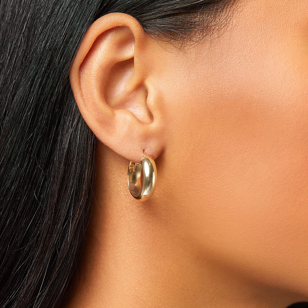 15mm Hoop Earrings 10kt Yellow Gold