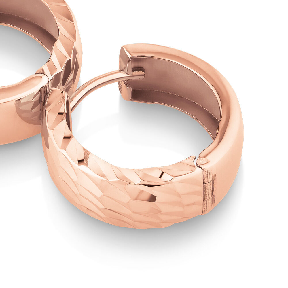 11mm Huggie Earrings 10kt Rose Gold