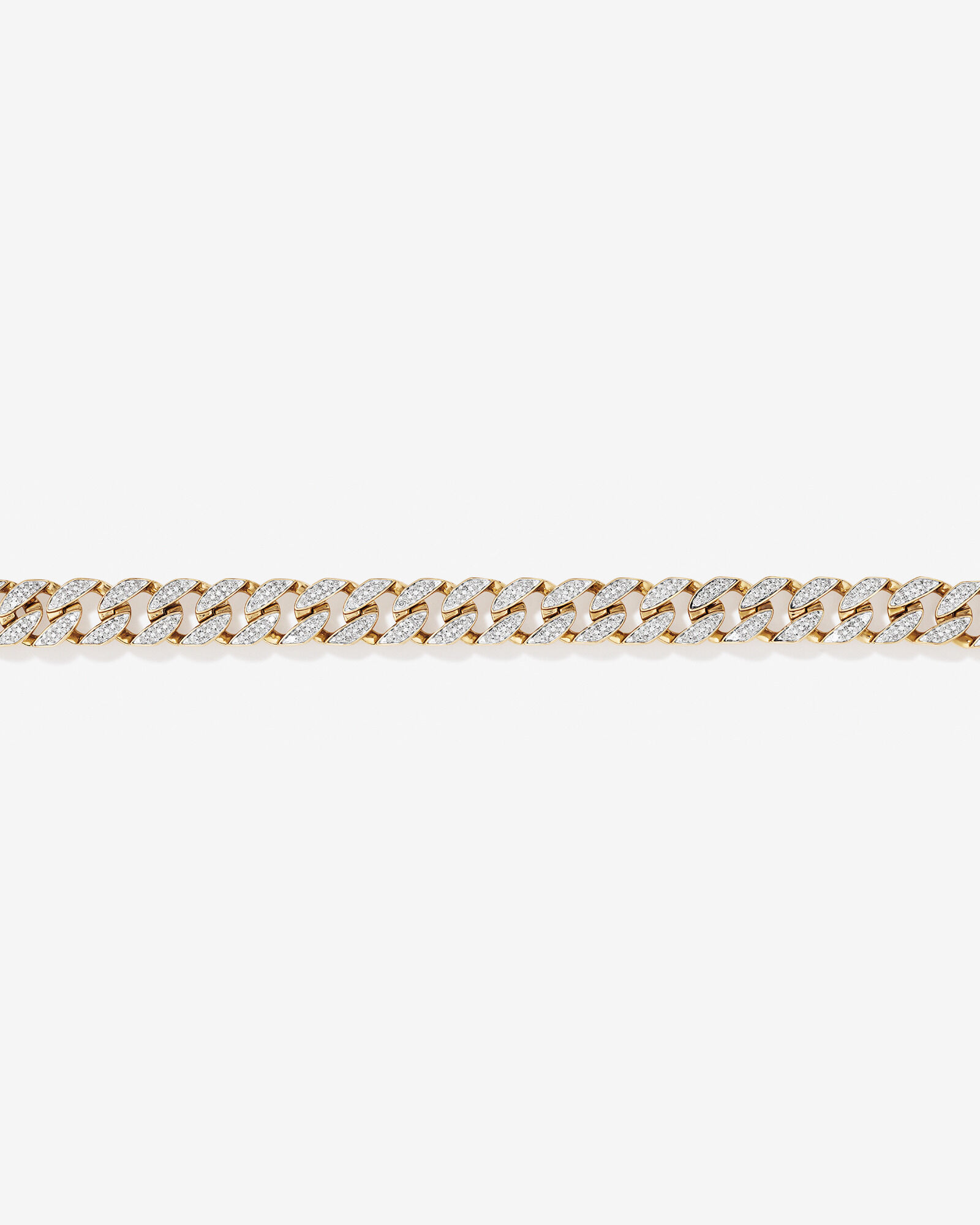 3.30 Carat TW Diamond Set Cuban Link Bracelet in 10kt Yellow and White Gold