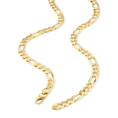 55cm (22") 7.5mm-8mm Width Figaro Chain in 10kt Yellow Gold 55cm (22") 7.5mm-8mm Width Figaro Chain in 10kt Yellow Gold