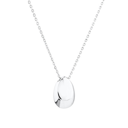 Sculpture Dome Oval Pendant in Sterling Silver