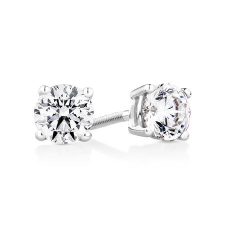 Classic Stud Earrings with 0.96 Carat TW of Diamonds in 14kt White Gold Classic Stud Earrings with 0.96 Carat TW of Diamonds in 14kt White Gold