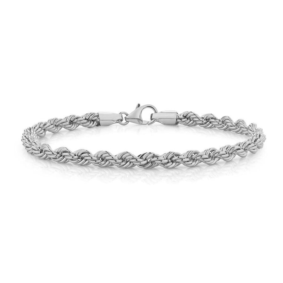 Rope Bracelet in 10ct White Gold