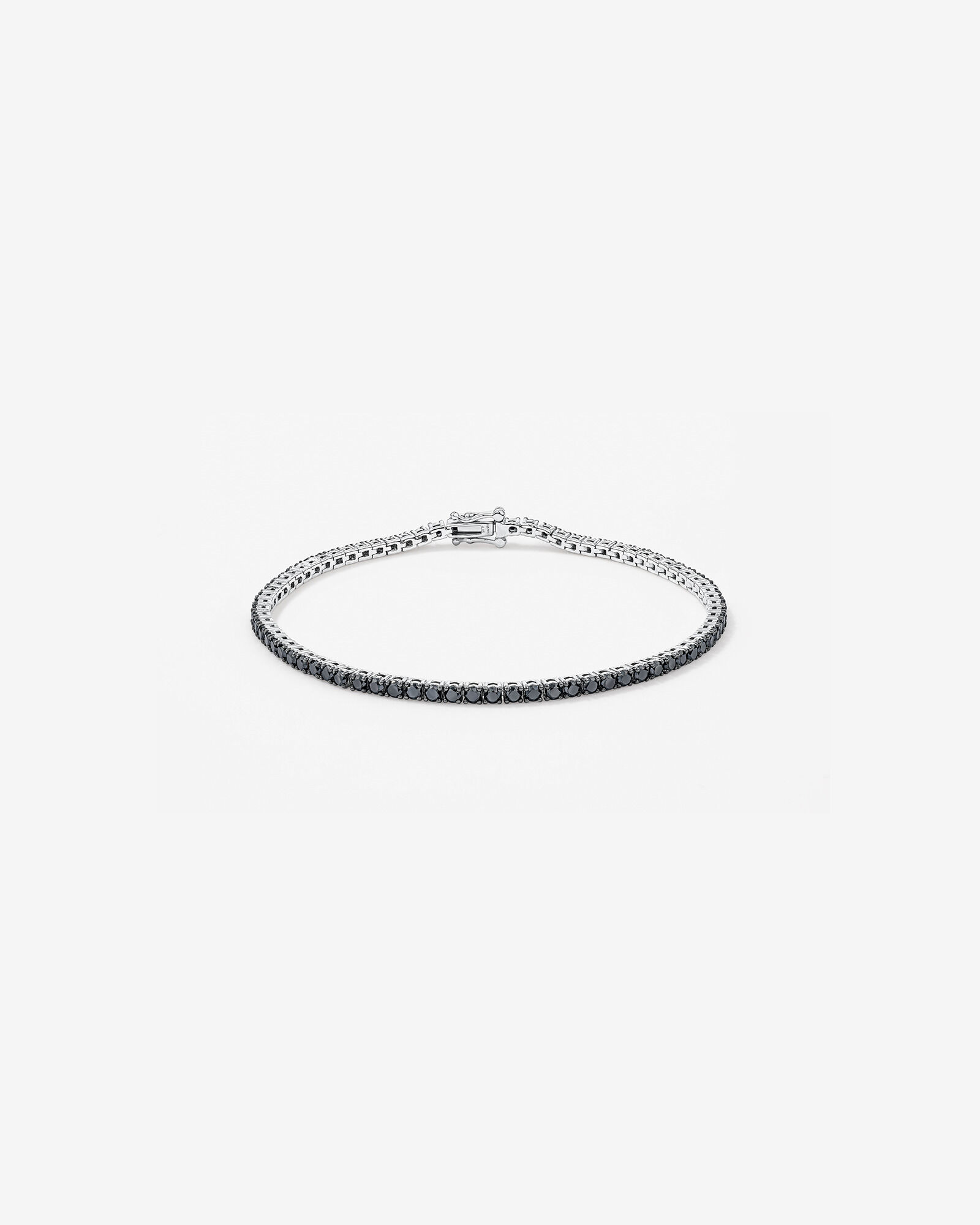 4.45 Carat TW Black Diamond Tennis Men's Bracelet in Sterling Silver