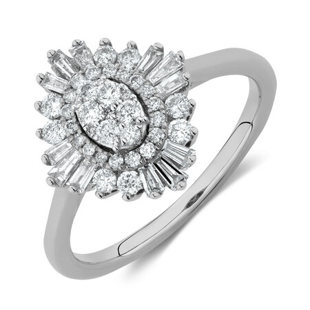 Evermore Engagement Ring with 5/8 Carat TW of Diamonds in 10kt White Gold