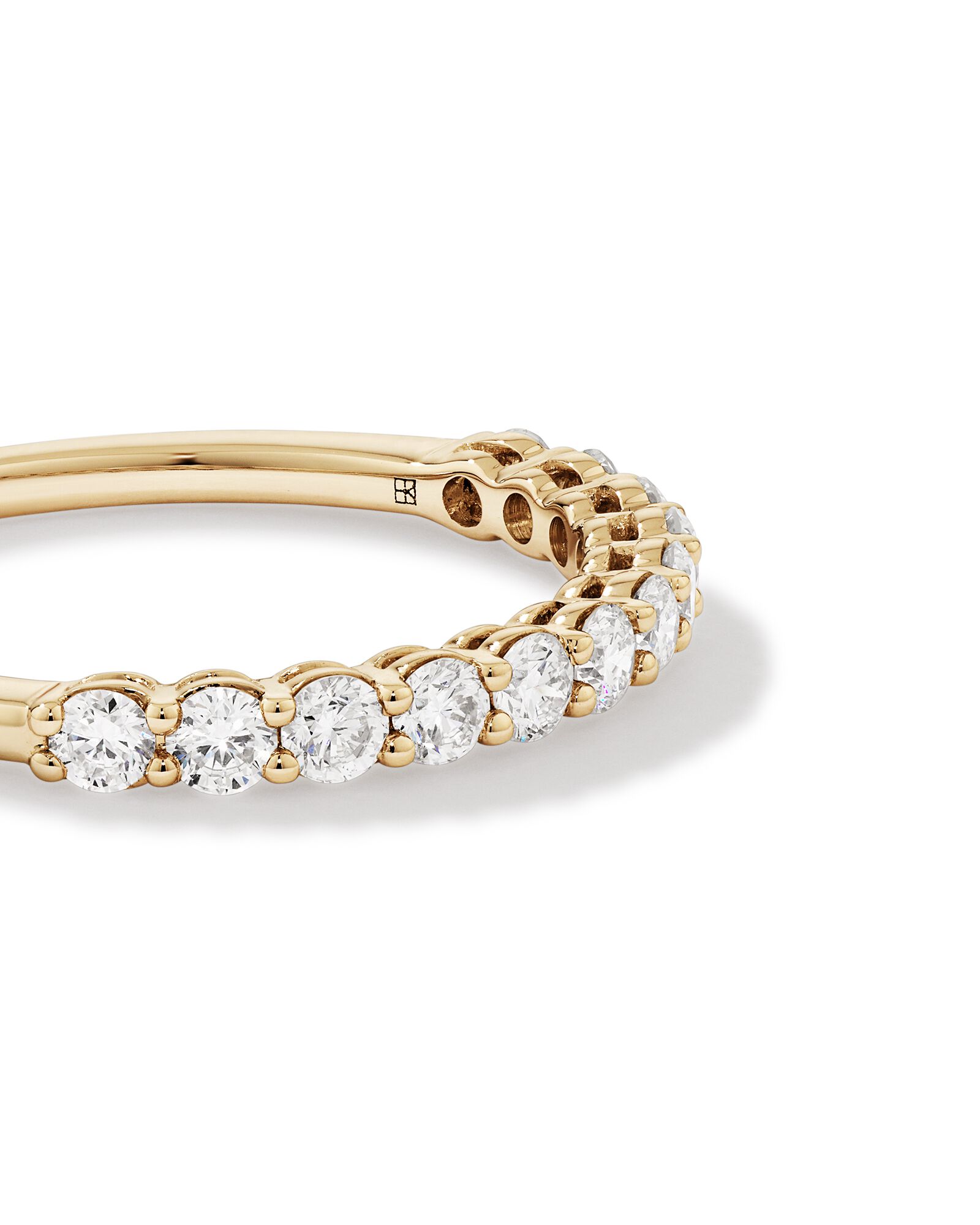 0.60 Carat TW Claw Set Round Brilliant Laboratory-Grown Diamond Wedding Ring in 14kt Yellow Gold