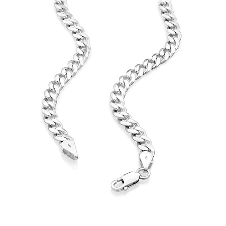 50cm (20") 5mm-5.5mm Width Curb Chain in Sterling Silver 50cm (20") 5mm-5.5mm Width Curb Chain in Sterling Silver