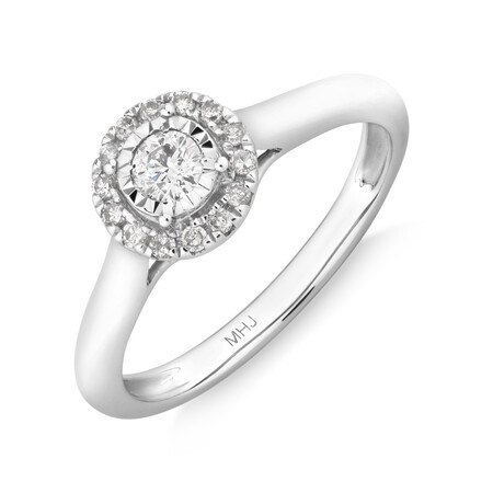 Engagement Ring with 1/4 Carat TW of Diamonds in 10kt White Gold Engagement Ring with 1/4 Carat TW of Diamonds in 10kt White Gold