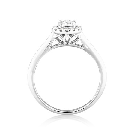 Engagement Ring with 1/4 Carat TW of Diamonds in 10kt White Gold Engagement Ring with 1/4 Carat TW of Diamonds in 10kt White Gold